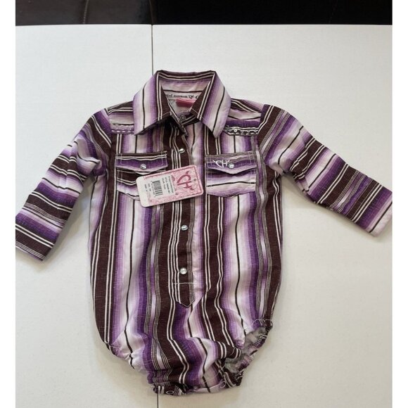 NEW! Baby One Piece BodySuit Snaps 12 Month Country Cowgirl Hardware Rodeo Girl - Picture 1 of 6